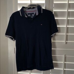 Tommy Hilfiger Blue Polo Shirt with White Trim
